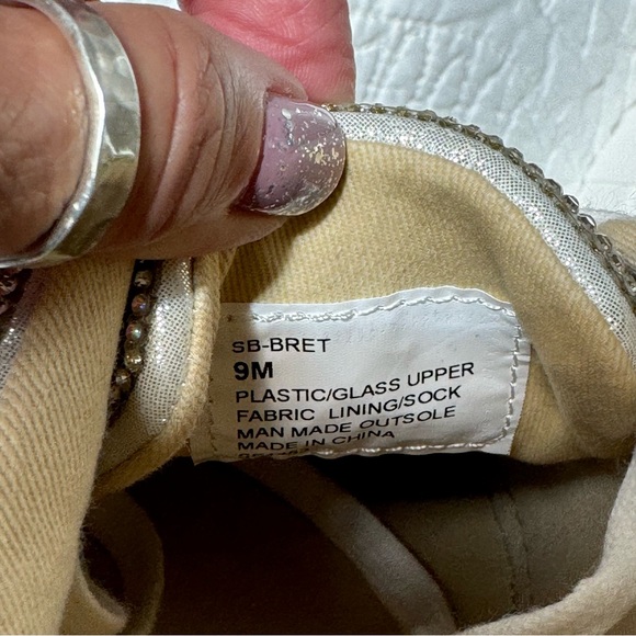 BETSEY JOHNSON “BRET” CRYSTAL SNEAKERS - Picture 2 of 10